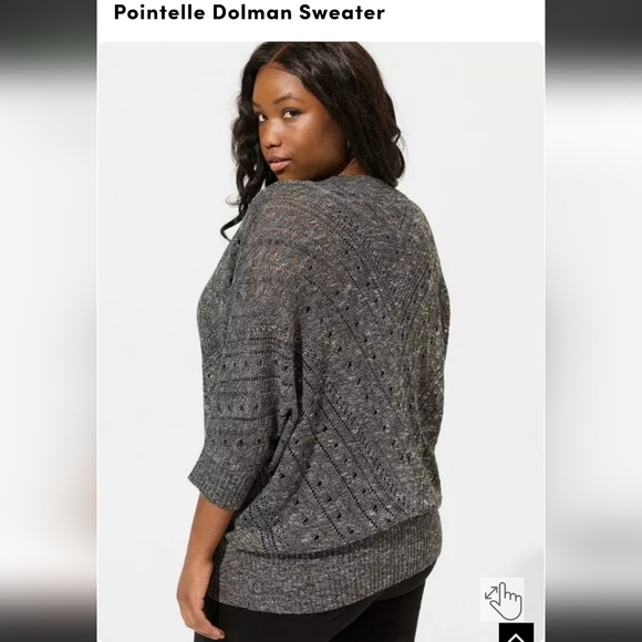 Torrid Charcoal Knit Sweater - Picture 2 of 6